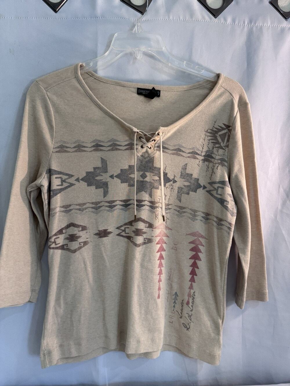 VTG Y2K Ralph Lauren Jean Company Top L Good Condition Western Wear Aztec J38